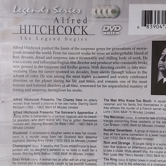 Alfred Hitchcock: The Legend Begins, 20 movies on 4 DVDs, Factory Sealed box set - Picture 5 of 12